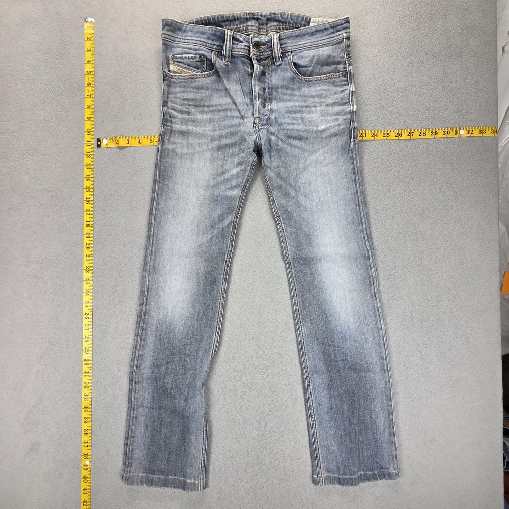 Diesel Jeans Mens 29x32 Blue Safado Light Wash Regular Straight Whiskers 0885K